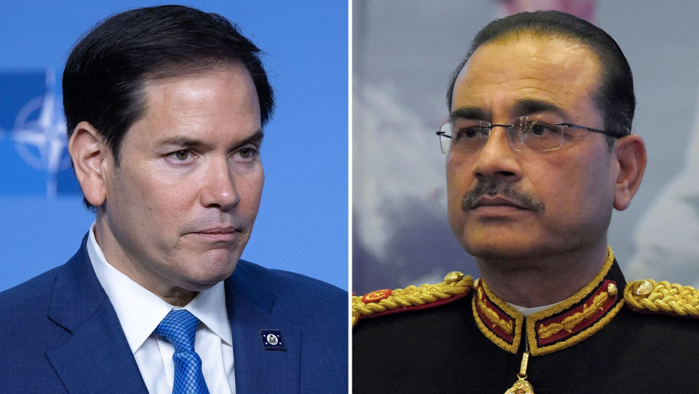 Ngoại trưởng Mỹ Marco Rubio và Tổng tư lệnh quân đội Pakistan Asim Munir. (Ảnh: AP)