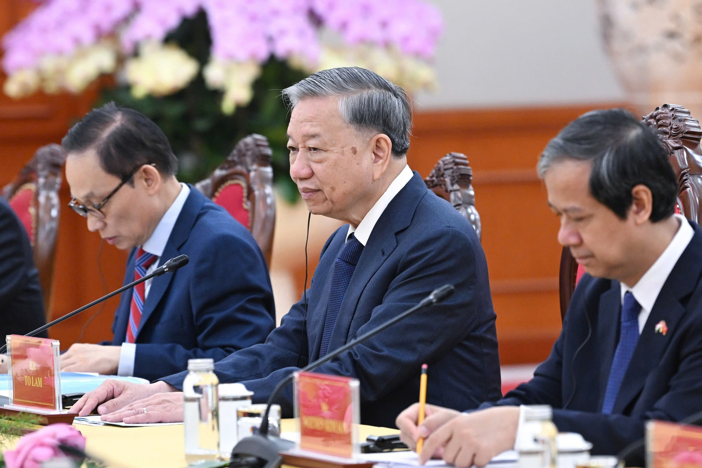 Tổng Bí thư Tô Lâm trong cuộc hội kiến. Ảnh: Nhật Minh Tổng Bí thư Tô Lâm trong cuộc hội kiến. Ảnh: Nhật Minh