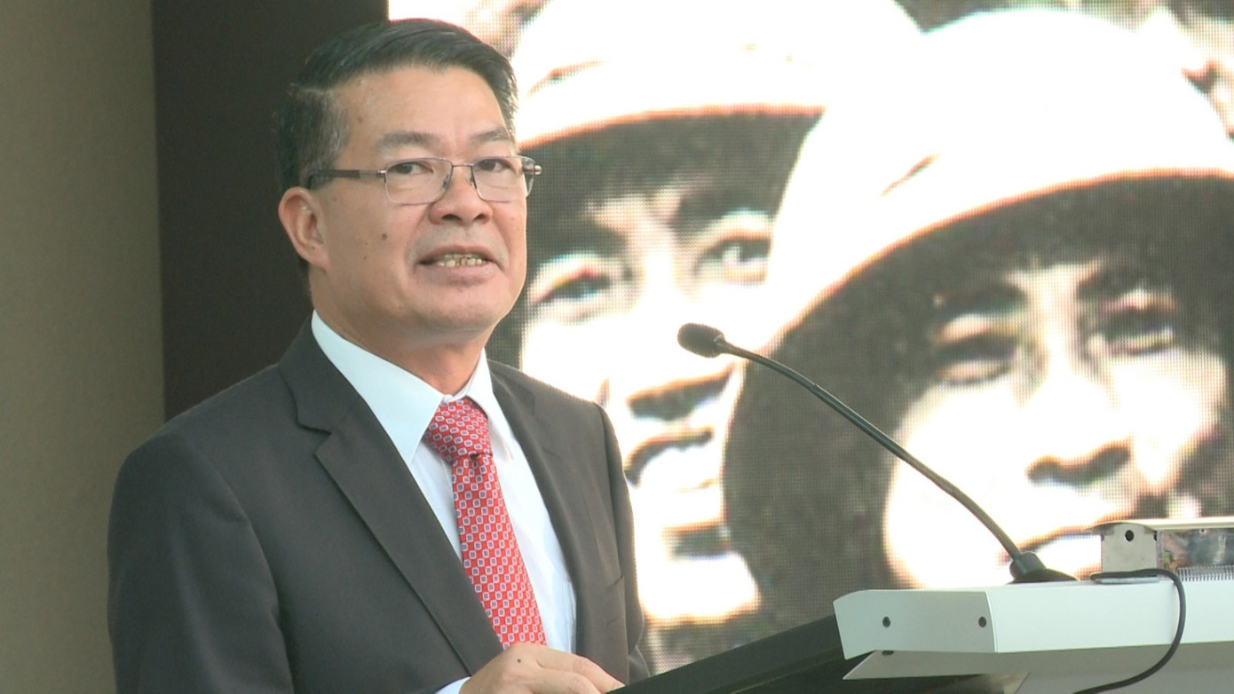 Đại sứ Việt Nam tại Cuba Lê Thanh Tùng phát biểu tại sự kiện. (Ảnh: Mofa)