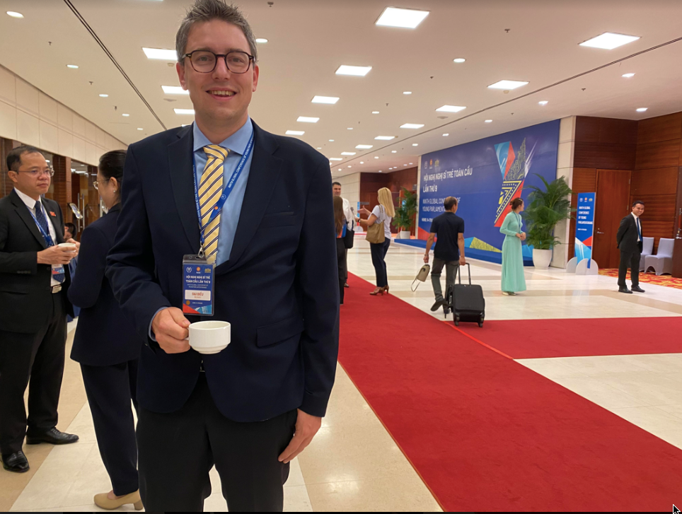 Nghị sĩ Luxemburg Sven Clement. (Ảnh: Thu Loan) Nghị sĩ Luxemburg Sven Clement. (Ảnh: Thu Loan)