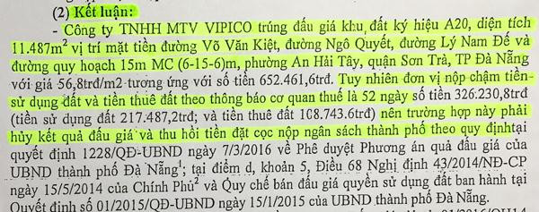 Đà Nẵng 'quyết' hủy kết quả đấu giá khu đất vàng của VIPICO ảnh 2