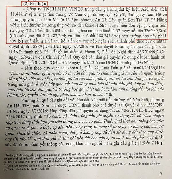 Đà Nẵng lên tiếng vụ hủy kết quả đấu giá khu đất 700 tỷ ảnh 1