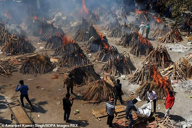 Thủ đô của Ấn Độ hỏa táng nhiều thi thể đến nỗi các cơ quan chức năng đã nhận được yêu cầu chặt cây trong các công viên của New Delhi làm củi. Nhiều thi thể bị hỏa táng trong các “lò thiêu” tập thể. Tờ Hindu đưa tin một công viên ở New Delhi đã được tận dụng làm địa điểm hỏa thiêu vì đài hóa thân quá tải.