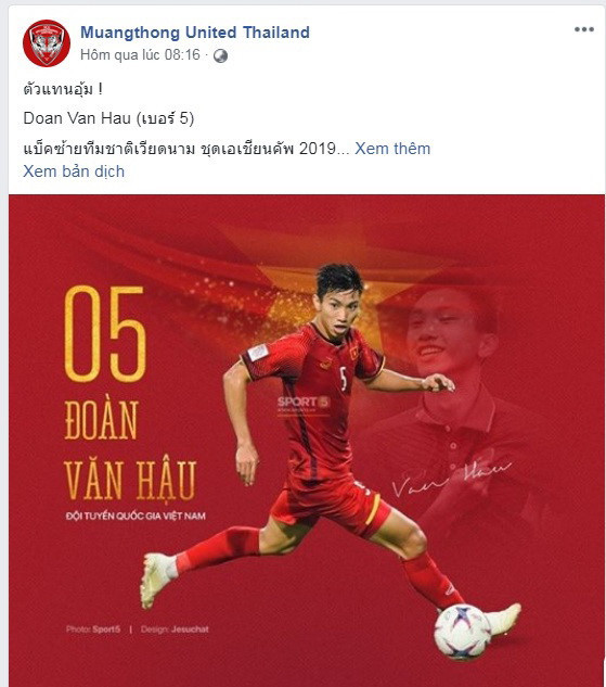 Không có chuyện Đoàn Văn Hậu tới CLB Muangthong cùng Đặng Văn Lâm ảnh 1