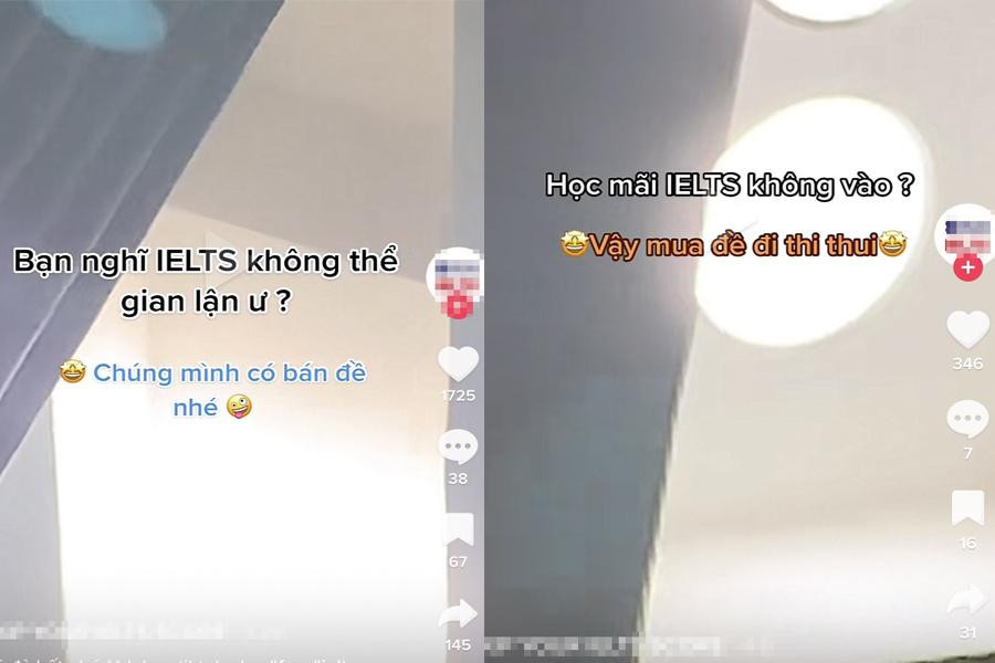 Ví dụ minh họa 2 trong số nhiều video mời chào mua đề của IELTS S.K. Ảnh: chụp màn hình. Ví dụ minh họa 2 trong số nhiều video mời chào mua đề của IELTS S.K. Ảnh: chụp màn hình.