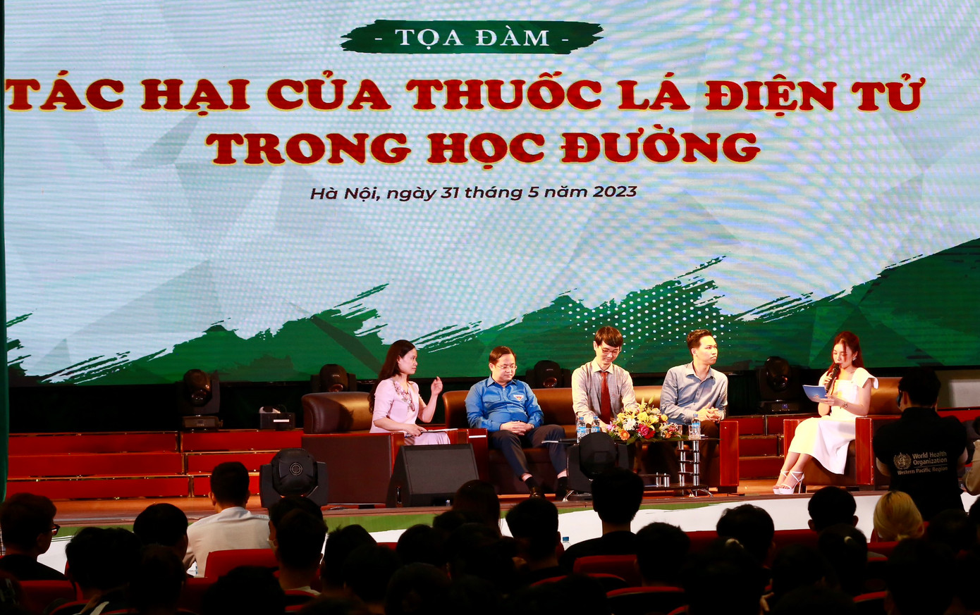 Tọa đàm Tác hại của thuốc lá điện tử trong học đường thu hút hơn 600 đoàn viên, thanh niên tham gia.
