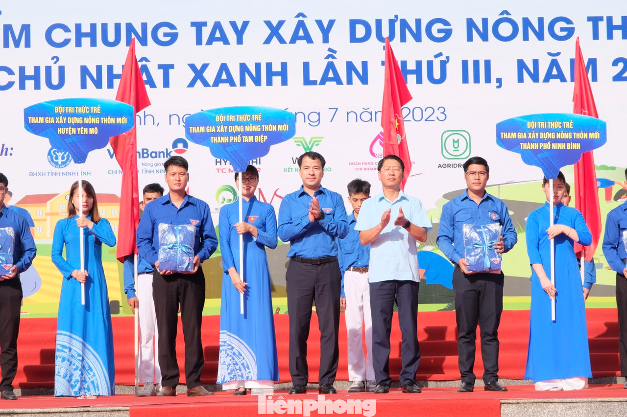 Ra quân Đội hình Trí thức trẻ chuyển giao tiến bộ kỹ thuật cho thanh niên, người dân. Ảnh: C.Linh Ra quân Đội hình Trí thức trẻ chuyển giao tiến bộ kỹ thuật cho thanh niên, người dân. Ảnh: C.Linh