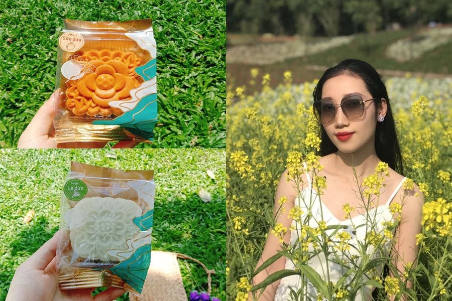 Để có được những chiếc bánh chuẩn vị truyền thống, Quỳnh cho biết: "Vỏ bánh gồm bột mì, dầu ăn, nước đường nhào bột với một chút dầu ăn. Phần nhân gồm đậu xanh, đường. Đậu xanh rửa sạch, hấp chín đem xay nhuyễn với đường rồi cho vào chảo sên đến khi không dính. Sau đó bọc vỏ vào nhân rồi đóng khuôn và đem nướng".