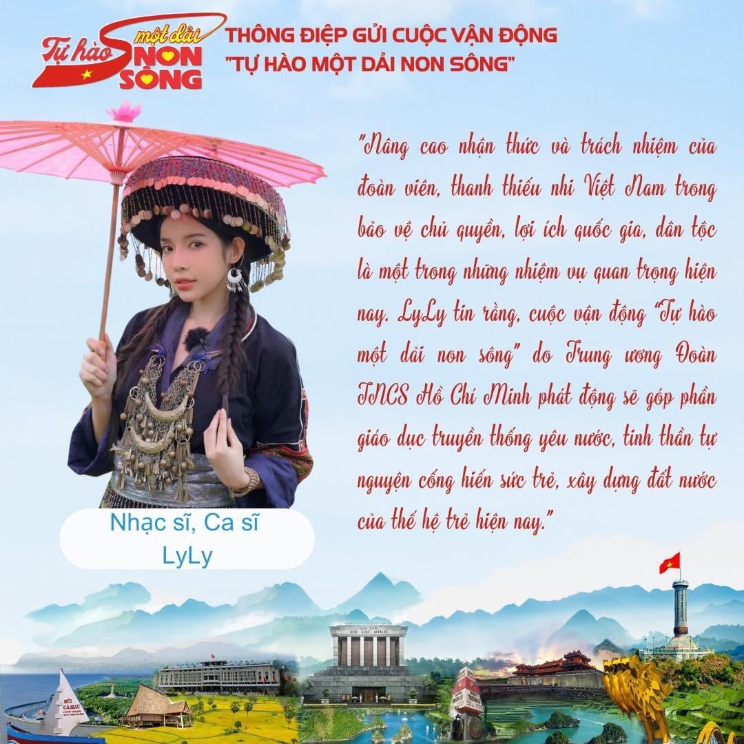 Ca sĩ, nhạc sĩ nổi tiếng lan tỏa thông điệp về Cuộc vận động "Tự hào một dải non sông". Ca sĩ, nhạc sĩ nổi tiếng lan tỏa thông điệp về Cuộc vận động "Tự hào một dải non sông".