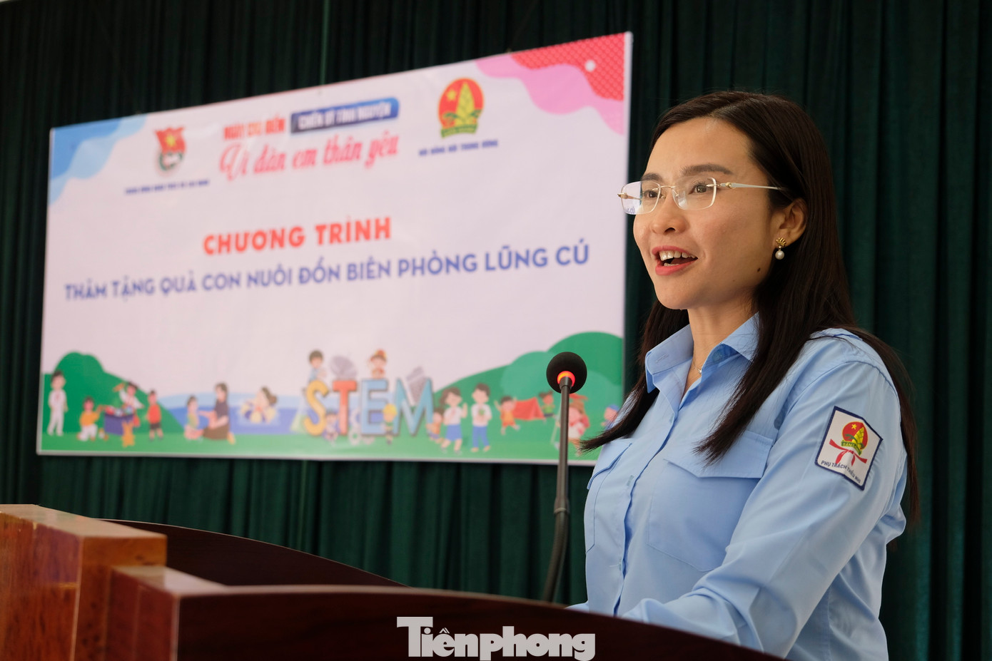 Chị Nguyễn Phạm Duy Trang, Bí thư T.Ư Đoàn, Chủ tịch Hội đồng Đội T.Ư chia sẻ tại chương trình. Ảnh: Châu Linh Chị Nguyễn Phạm Duy Trang, Bí thư T.Ư Đoàn, Chủ tịch Hội đồng Đội T.Ư chia sẻ tại chương trình. Ảnh: Châu Linh