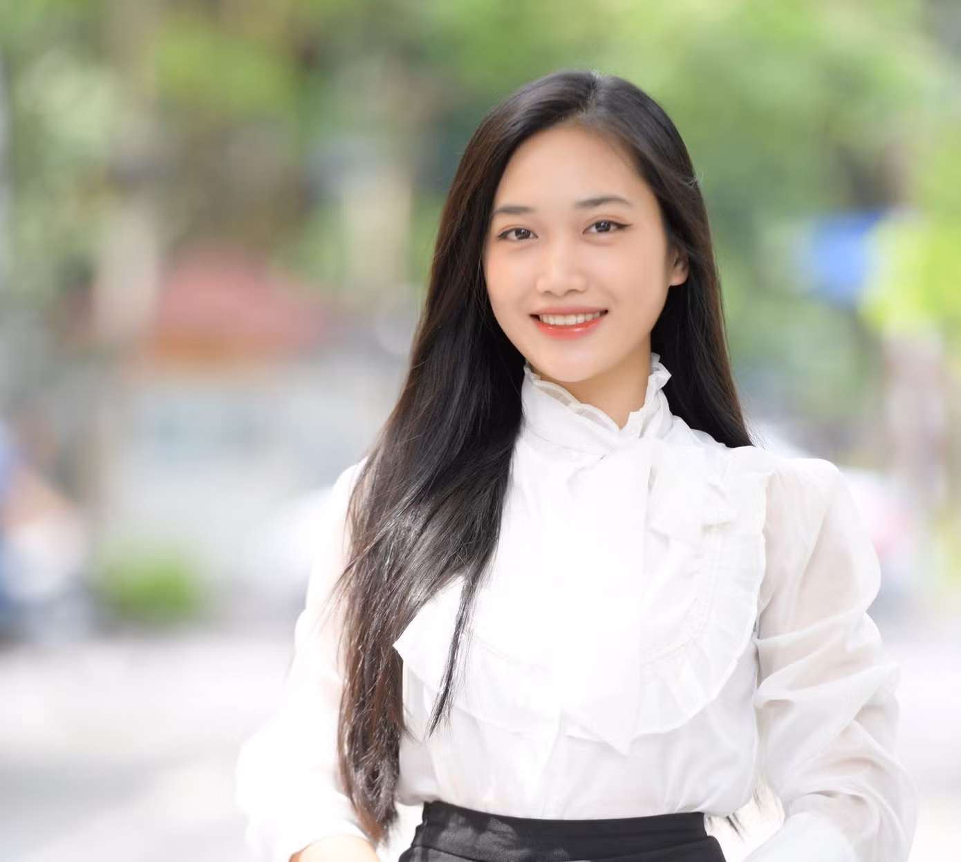 Chị Vũ Thị Ngọc - Phó Chủ tịch Hội Sinh viên Việt Nam TP. Hà Nội, Chủ tịch Hội Sinh viên Học viện Tài chính.