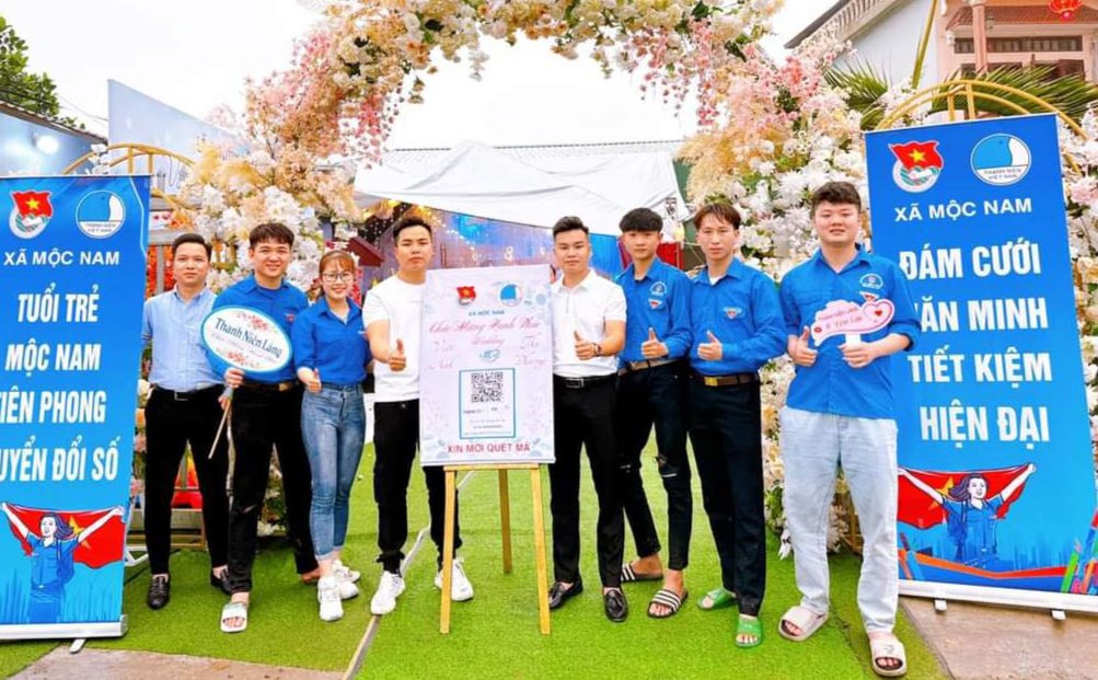 Đoàn thanh niên xã Mộc Nam tích cực tuyên truyền và đẩy mạnh các hoạt động chuyển đổi số.