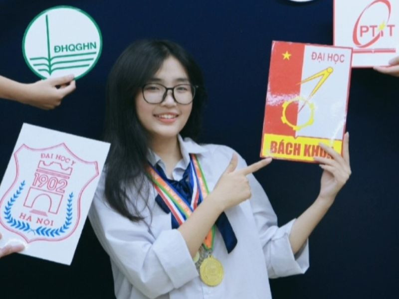 Phương Mai vui vẻ, tự tin khi đã đậu nguyện vọng theo sở thích.