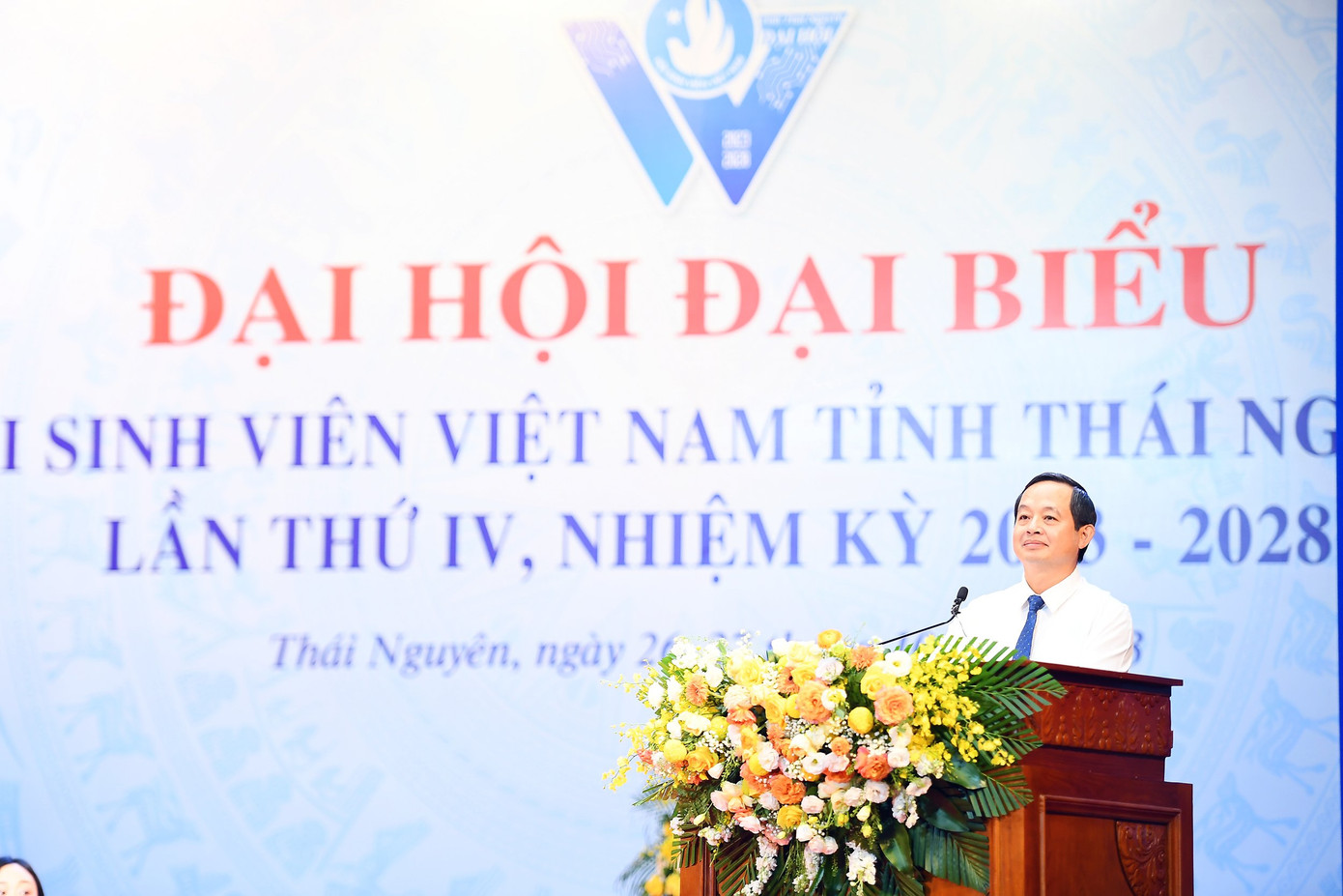 Ông Phạm Hoàng Sơn - Phó Bí thư thường trực Tỉnh uỷ, Chủ tịch HĐND tỉnh Thái Nguyên phát biểu tại Đại hội.