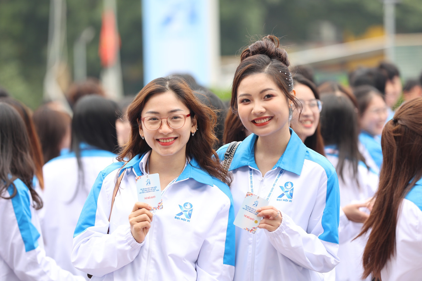 Những khoảnh khắc tươi trẻ của sinh viên Việt Nam tại đại hội.