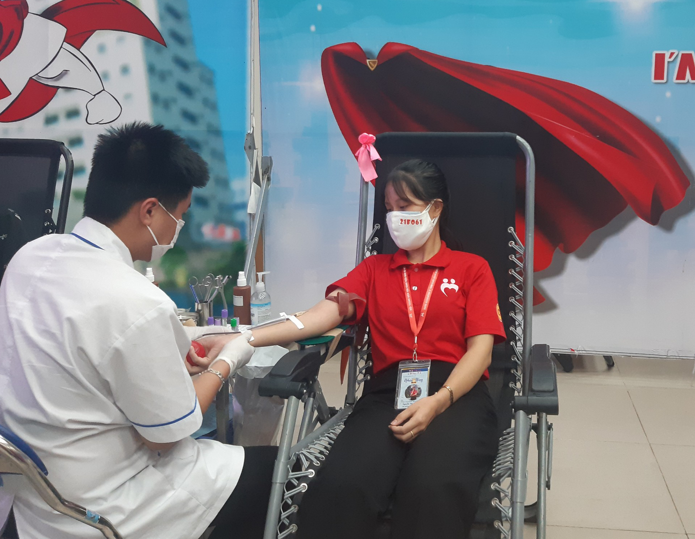 Hồng Vân hiện đã tham gia hiến máu 4 lần và là tình nguyện viên vận động hiến máu được 2 năm.