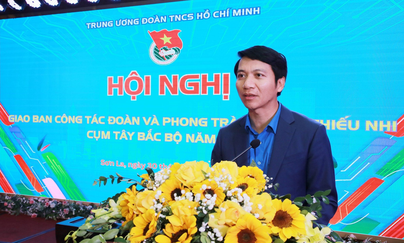 Anh Nguyễn Ngọc Lương - Bí thư thường trực T.Ư Đoàn, Chủ tịch Hội LHTN Việt Nam phát biểu kết luận hội nghị.