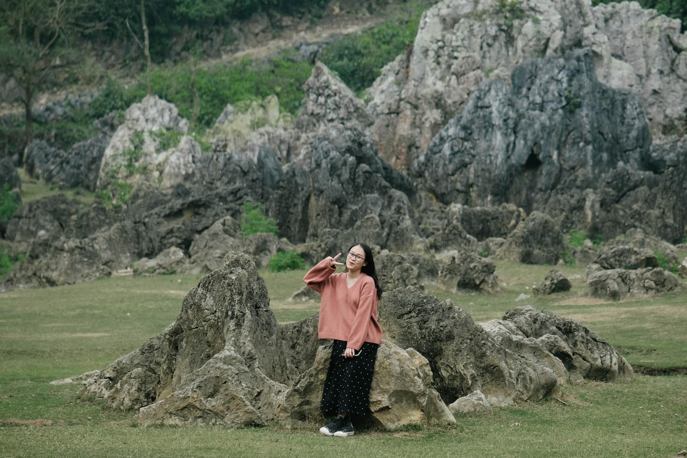 Bạn Nguyễn Thùy Dương chia sẻ: "Đường đi Hang Táu đang được cải thiện. Vì vậy, các bạn hãy ghé thăm để tìm một nơi để trốn, hòa mình vào sự bình yên". Ảnh: FBNV