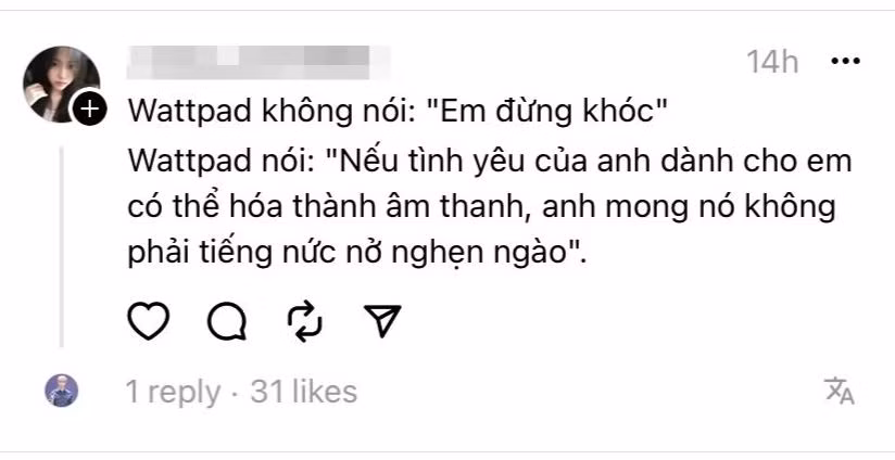 Wattpad nói: Nếu tình yêu của anh dành cho em có thể hóa thành âm thanh, anh mong nó không phải tiếng nức nở nghẹn ngào.