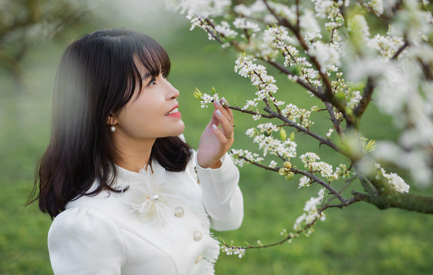 Mùa hoa mận chỉ còn rực rỡ trong khoảng 2 - 3 tuần tới nên du khách cần lên kế hoạch sớm đến Mộc Châu để kịp chiêm ngưỡng vẻ đẹp của đồi hoa mận trắng. - Ảnh: Hoàng Hiếu