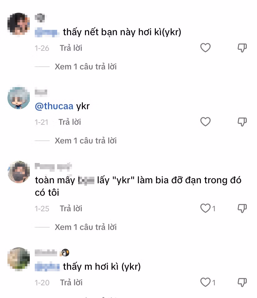 Giới trẻ dùng "ykr" phổ biến nhất ở trên TikTok. Một số người dùng mạng xã hội sử dụng từ này để phán xét, miệt thị người khác.