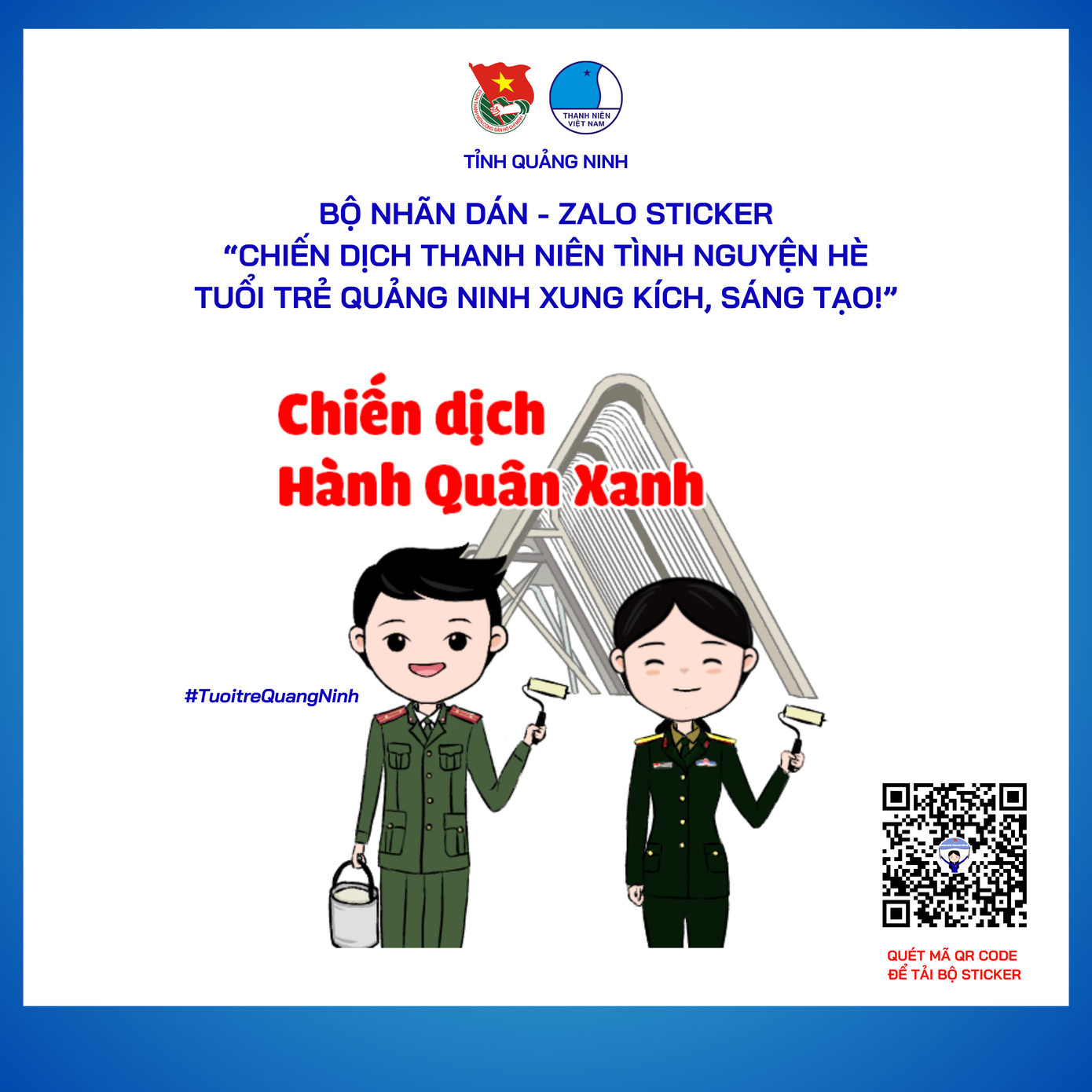 Nhãn dán được thiết kế sáng tạo, thực hiện nhiệm vụ lan tỏa, nhân rộng tinh thần của tuổi trẻ trong chiến dịch Thanh niên tình nguyện hè năm nay. Nhãn dán được thiết kế sáng tạo, thực hiện nhiệm vụ lan tỏa, nhân rộng tinh thần của tuổi trẻ trong chiến dịch Thanh niên tình nguyện hè năm nay.