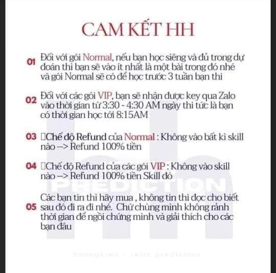 Thông tin cụ thể về các cam kết của H.H trong bài đăng bốc phốt của một học viên. Ảnh: chụp màn hình. Thông tin cụ thể về các cam kết của H.H trong bài đăng bốc phốt của một học viên. Ảnh: chụp màn hình.