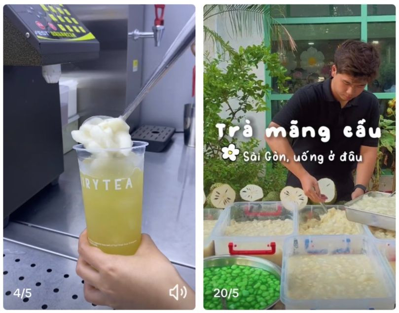 Trà mãng cầu có cách pha chế khá đơn giản gồm trà xanh lá nhuyễn ủ cùng nước nóng, để nguội, sau đó hòa cùng phần cơm của trái mãng cầu xiêm ướp đường, thêm ít đá viên, nước cốt tắc (quất), lắc đều.