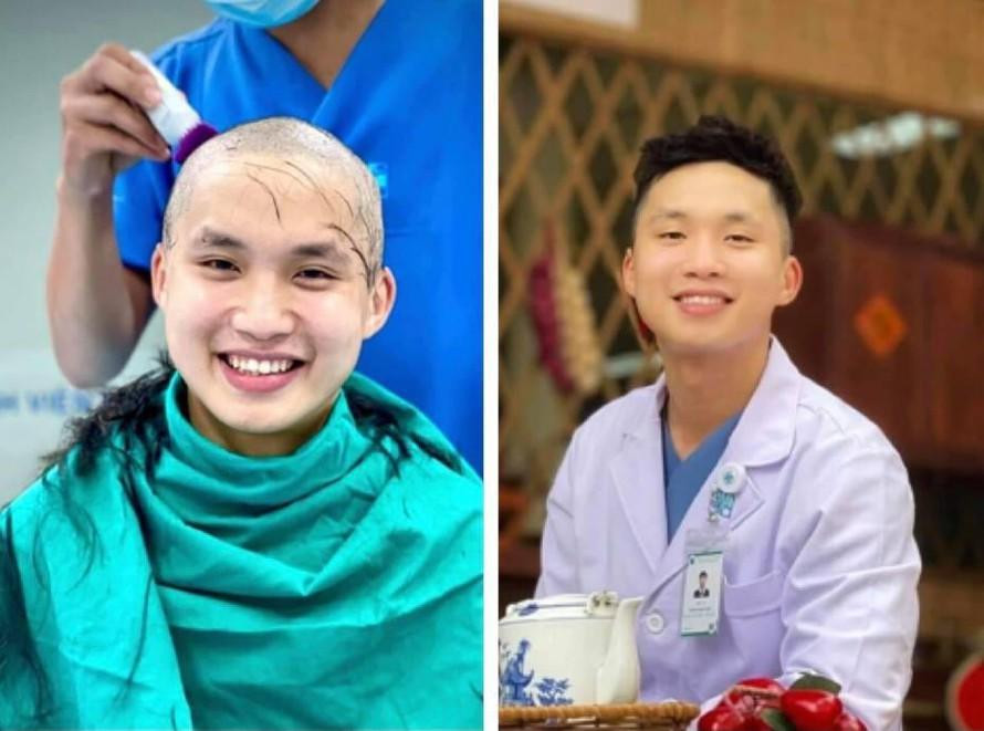 Trước khi lên đường, BS Hiệu quyết định cạo trọc đầu để đỡ nóng nực, vướng víu khi mặc đồ bảo hộ, đồng thời thuận tiện hơn trong quá trình làm nhiệm vụ. Trước khi lên đường, BS Hiệu quyết định cạo trọc đầu để đỡ nóng nực, vướng víu khi mặc đồ bảo hộ, đồng thời thuận tiện hơn trong quá trình làm nhiệm vụ.