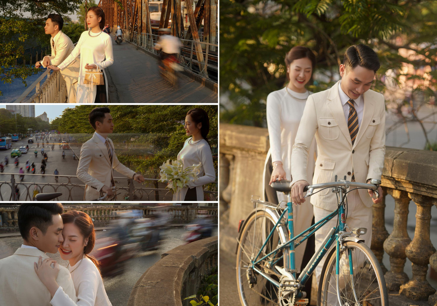 Anh Nguyễn Thanh Luân (nhiếp ảnh gia, quay phim) bày tỏ: &quot;Với một người si mê Hà Nội đến điên cuồng như mình thì thước film về Huyền và Tùng quay được không khác gì một giấc mơ mà mình đã ấp ủ từ ngày biết đến máy ảnh. Những mảng màu đặc trưng mang đậm nét Hà Nội xưa như hoà quyện với giọt nắng vàng ươm&quot;. Ảnh: Viết Sơn