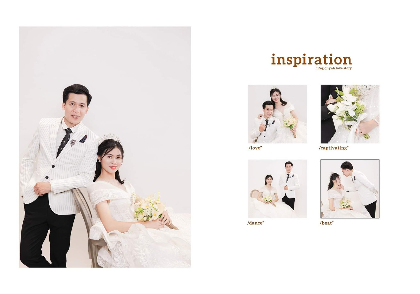 Ảnh cưới ngọt ngào của cặp đôi trẻ.