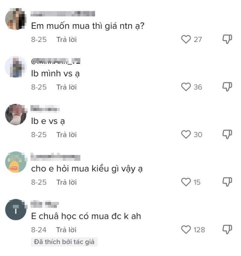 Một số học sinh có nhu cầu mua đã nhanh chóng bình luận ngay dưới video quảng cáo bán đề thi. Ảnh: cap màn hình. Một số học sinh có nhu cầu mua đã nhanh chóng bình luận ngay dưới video quảng cáo bán đề thi. Ảnh: cap màn hình.