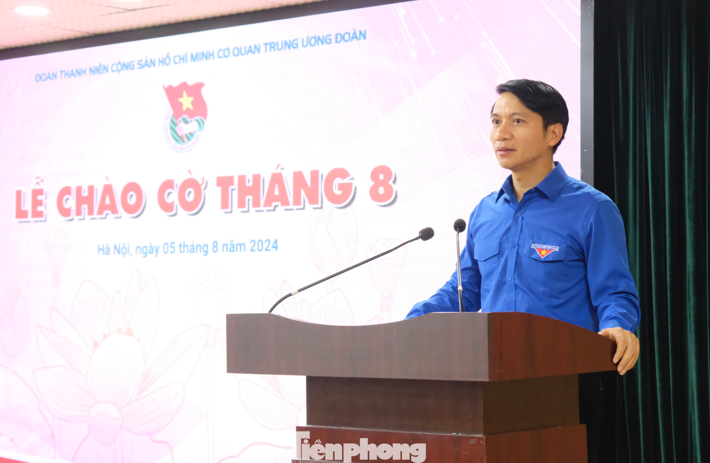 Anh Nguyễn Ngọc Lương - Bí thư thường trực T.Ư Đoàn phát biểu tại chương trình. Ảnh: Châu Linh Anh Nguyễn Ngọc Lương - Bí thư thường trực T.Ư Đoàn phát biểu tại chương trình. Ảnh: Châu Linh
