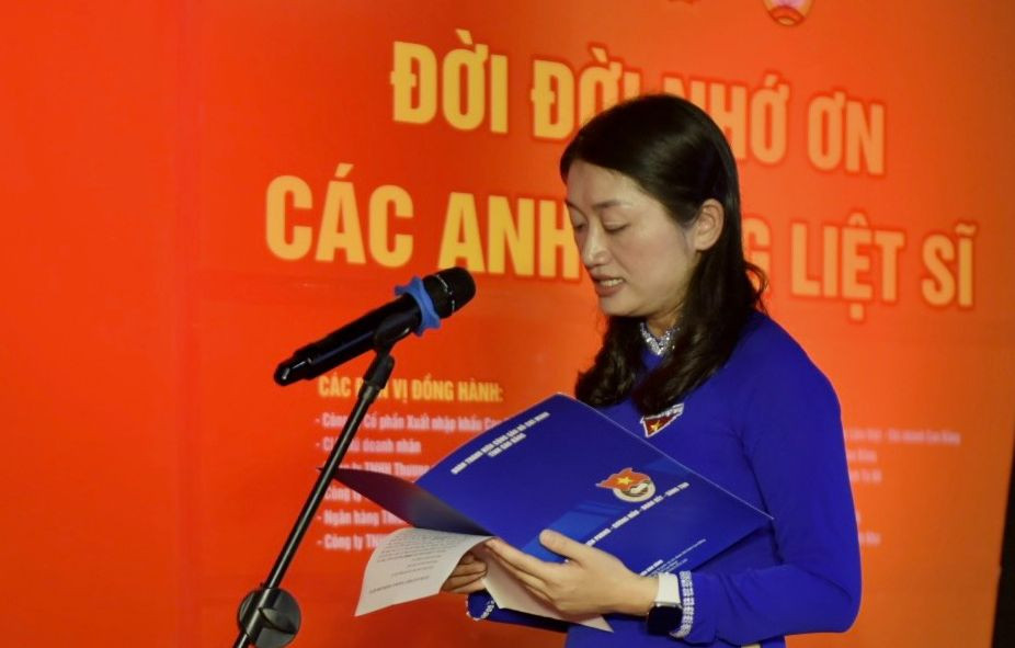 Chị Triệu Thanh Dung - Bí thư Tỉnh Đoàn Cao Bằng phát biểu tại buổi lễ. Ảnh: Tỉnh Đoàn Cao Bằng Chị Triệu Thanh Dung - Bí thư Tỉnh Đoàn Cao Bằng phát biểu tại buổi lễ. Ảnh: Tỉnh Đoàn Cao Bằng