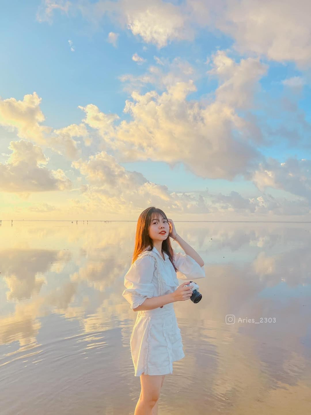 Theo Aries_2303, thời gian ngắm bình minh tại &quot;bãi biển vô cực&quot; đẹp nhất sẽ từ 5-6h sáng. Ảnh: Aries_2303