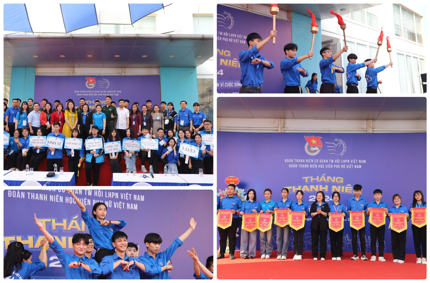 Không khí thi đua hứng khởi của sinh viên Học viện Phụ nữ.