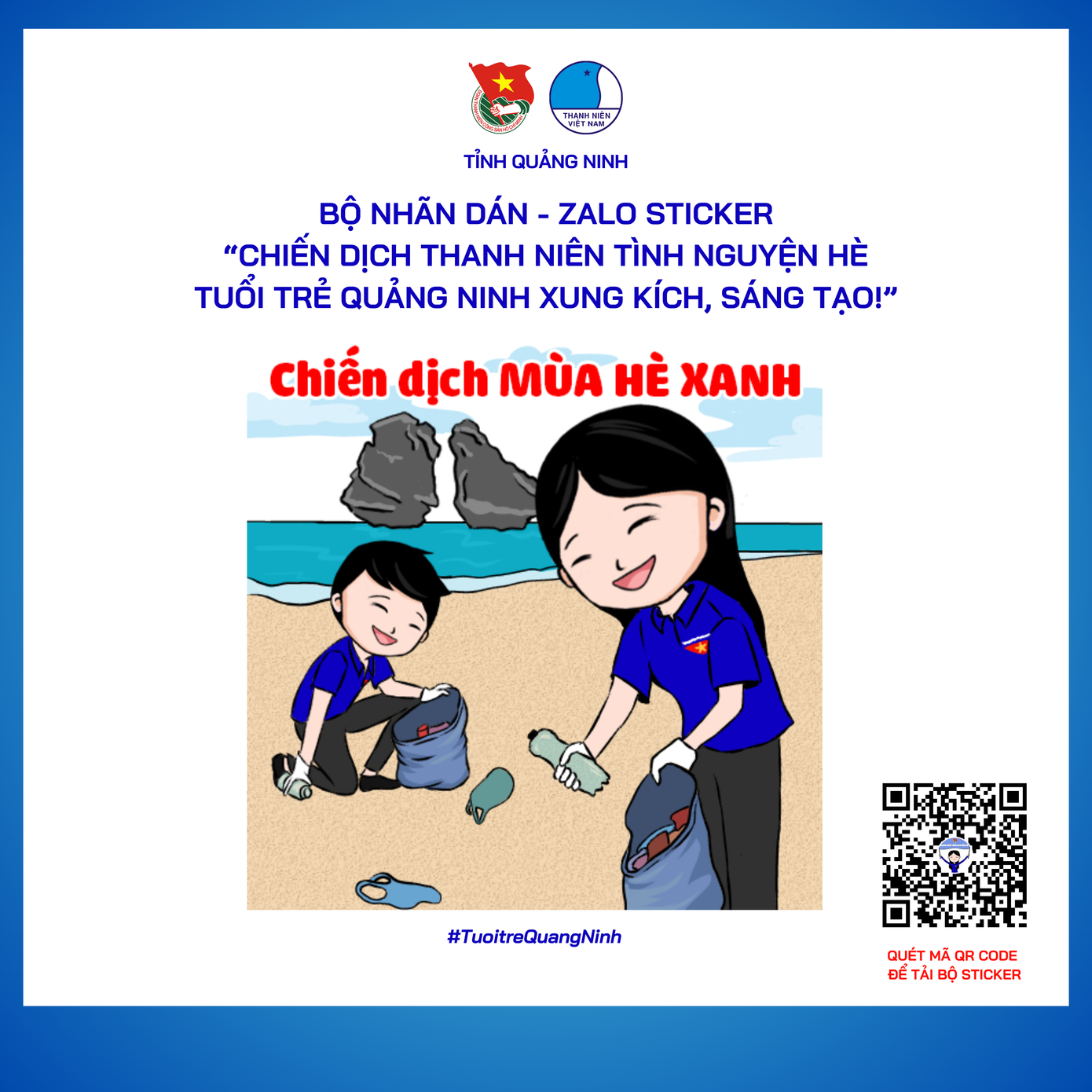 Nhãn dán được thiết kế sáng tạo, thực hiện nhiệm vụ lan tỏa, nhân rộng tinh thần của tuổi trẻ trong chiến dịch Thanh niên tình nguyện hè năm nay. Nhãn dán được thiết kế sáng tạo, thực hiện nhiệm vụ lan tỏa, nhân rộng tinh thần của tuổi trẻ trong chiến dịch Thanh niên tình nguyện hè năm nay.