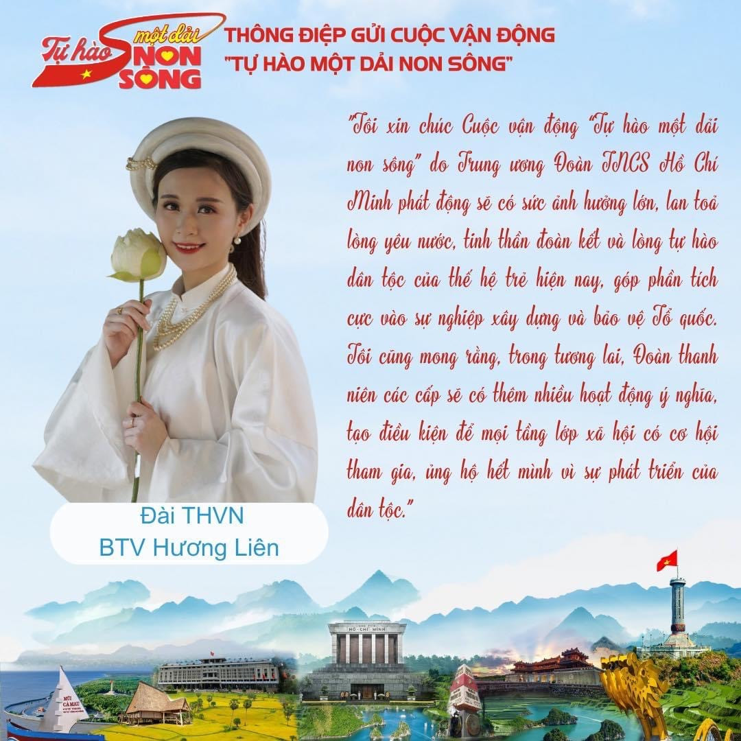 Ca sĩ, nhạc sĩ nổi tiếng lan tỏa thông điệp về Cuộc vận động "Tự hào một dải non sông". Ca sĩ, nhạc sĩ nổi tiếng lan tỏa thông điệp về Cuộc vận động "Tự hào một dải non sông".