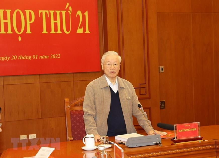 Tổng Bí thư Nguyễn Phú Trọng phát biểu chỉ đạo. (Ảnh: Trí Dũng/TTXVN) Tổng Bí thư Nguyễn Phú Trọng phát biểu chỉ đạo. (Ảnh: Trí Dũng/TTXVN)