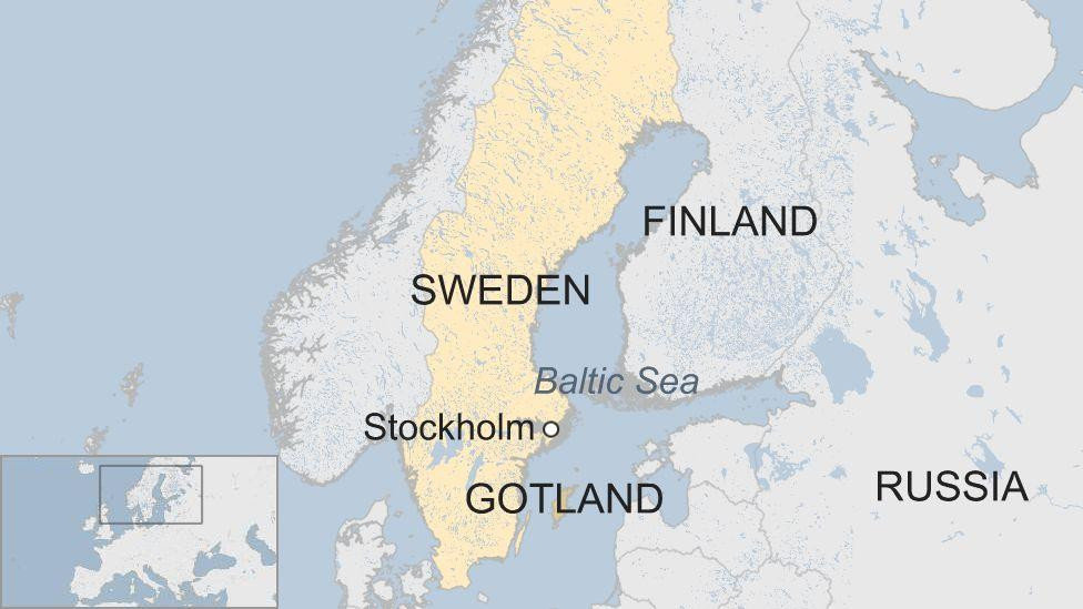 Đảo Gotland có vị trí quan trọng đối với an ninh quốc phòng Thuỵ Điển. Đồ hoạ: BBC