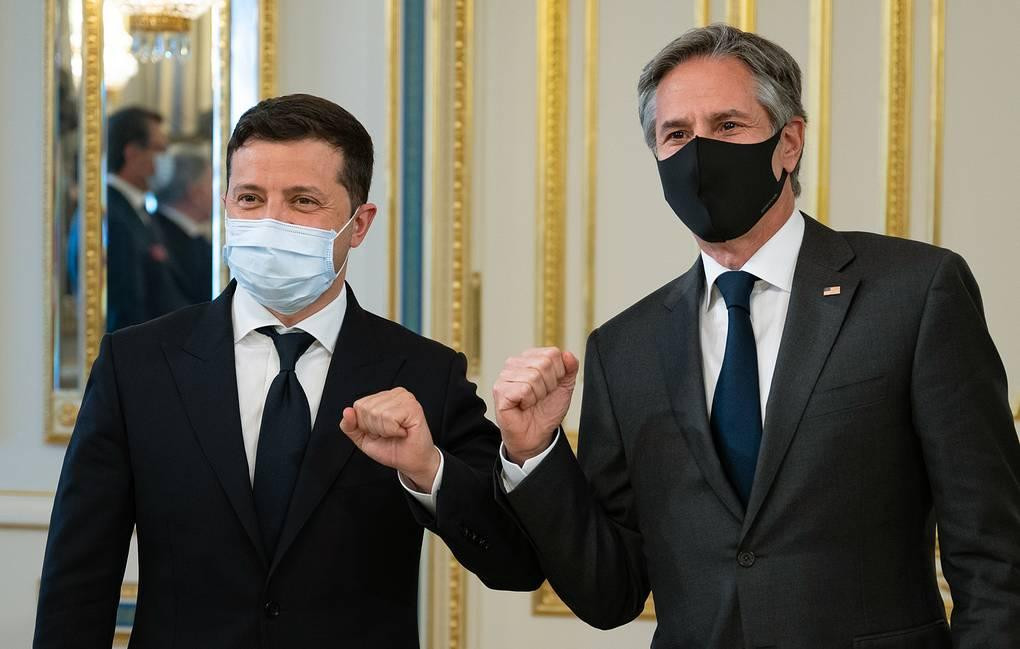 Tổng thống Ukraine - Volodymyr Zelensky và Ngoại trưởng Mỹ - Antony Blinken gặp nhau tại Kiev hồi tháng 5/2021.