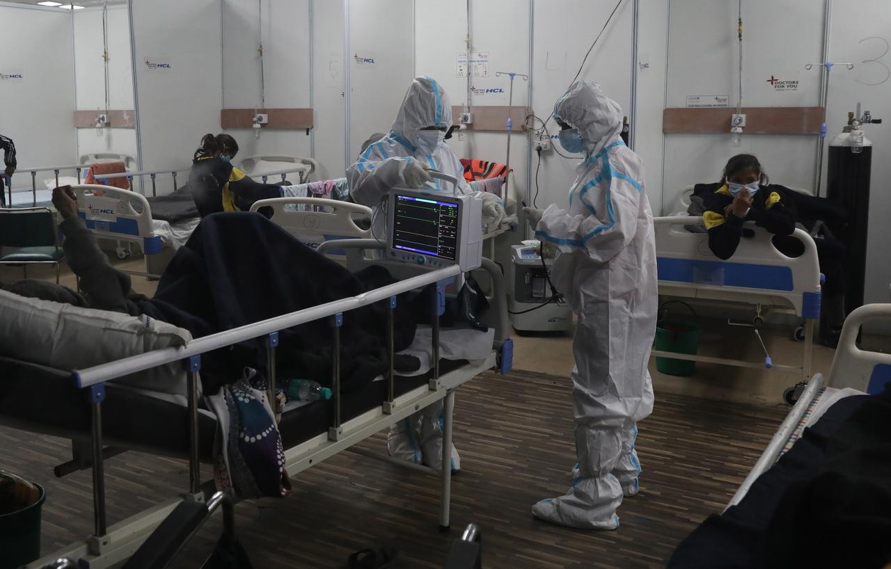 Một trung tâm chăm sóc bệnh nhân COVID-19 ở thủ đô New Delhi. Ảnh: EPA-EFE Một trung tâm chăm sóc bệnh nhân COVID-19 ở thủ đô New Delhi. Ảnh: EPA-EFE