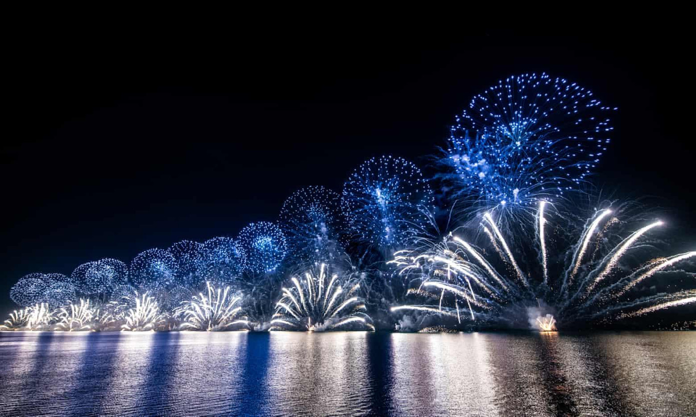 Màn trình diễn pháo hoa hoành tráng ở đảo Al Marjan (Các tiểu vương quốc Ả Rập thống nhất). Ảnh: Getty