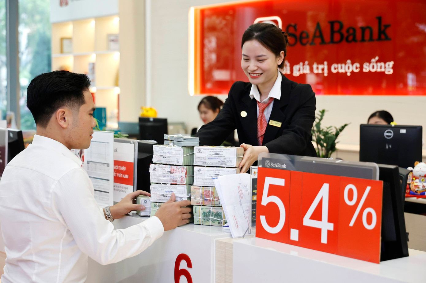 Lãi suất tiết kiệm trên 6 tháng do các ngân hàng tự ấn định (ảnh: Như Ý). Lãi suất tiết kiệm trên 6 tháng do các ngân hàng tự ấn định (ảnh: Như Ý).