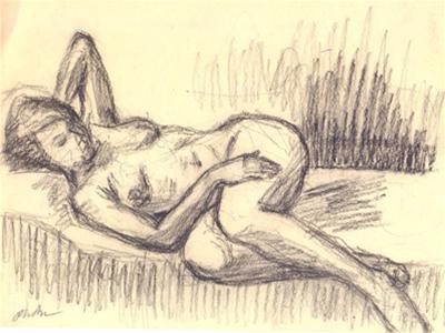 Khỏa thân 39 - chì than của Phan Kế An