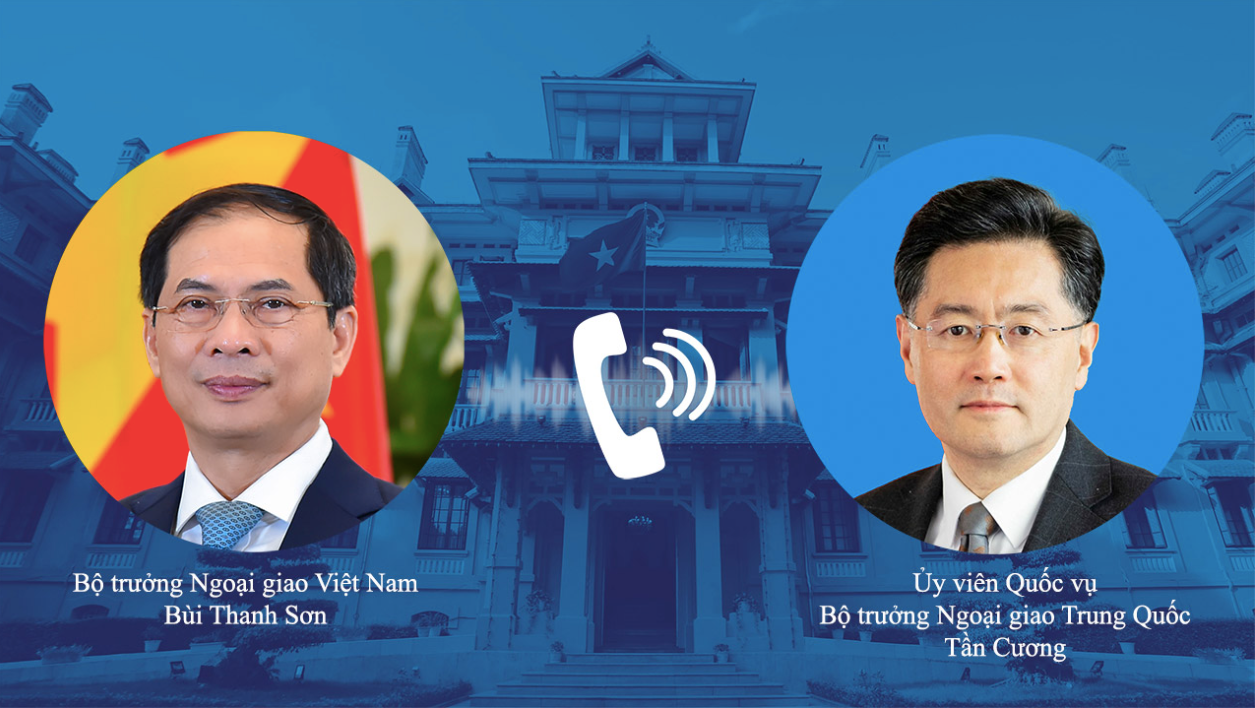 Bộ trưởng Ngoại giao Bùi Thanh Sơn và Bộ trưởng Ngoại giao Trung Quốc Tần Cương