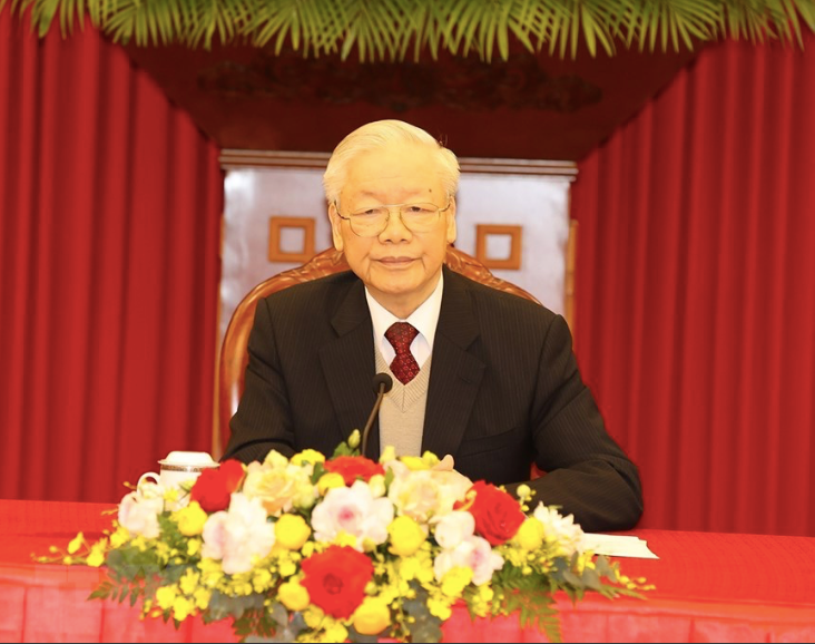 Tổng Bí thư Nguyễn Phú Trọng tại cuộc điện đàm. (Ảnh: TTXVN) Tổng Bí thư Nguyễn Phú Trọng tại cuộc điện đàm. (Ảnh: TTXVN)