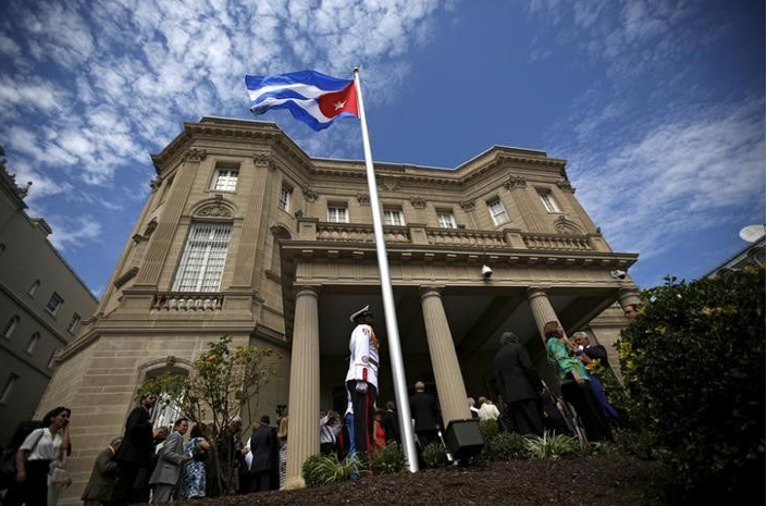 Đại sứ quán Cuba tại Washington DC. Ảnh: AP