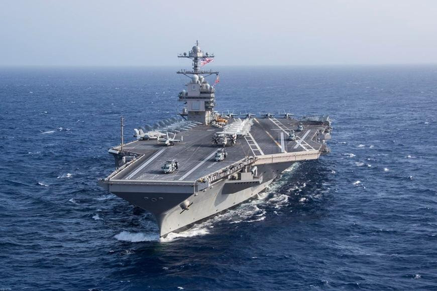 Siêu tàu sân bay USS Gerald R. Ford của Hải quân Mỹ. Ảnh: US Navy