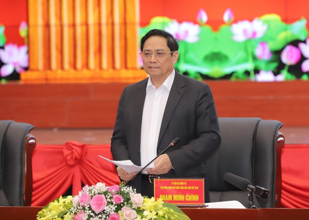 Thủ tướng Phạm Minh Chính tại buổi làm việc với TP Hải Phòng ngày 19/12. Thủ tướng Phạm Minh Chính tại buổi làm việc với TP Hải Phòng ngày 19/12.